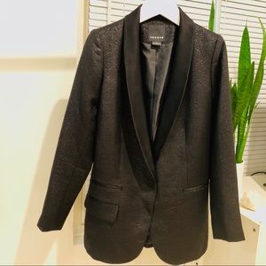 Trouve - Black Metallic Thread Blazer